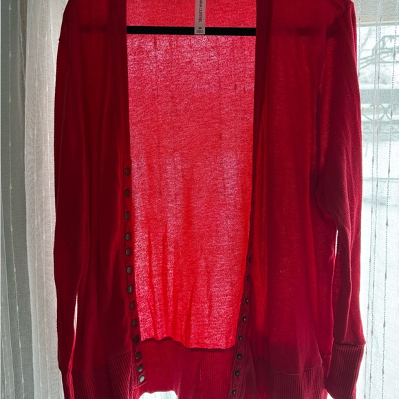 Zenana Outfitters Sweaters - Zenana Outfitters Vibrant Red Cardigan Size 3x